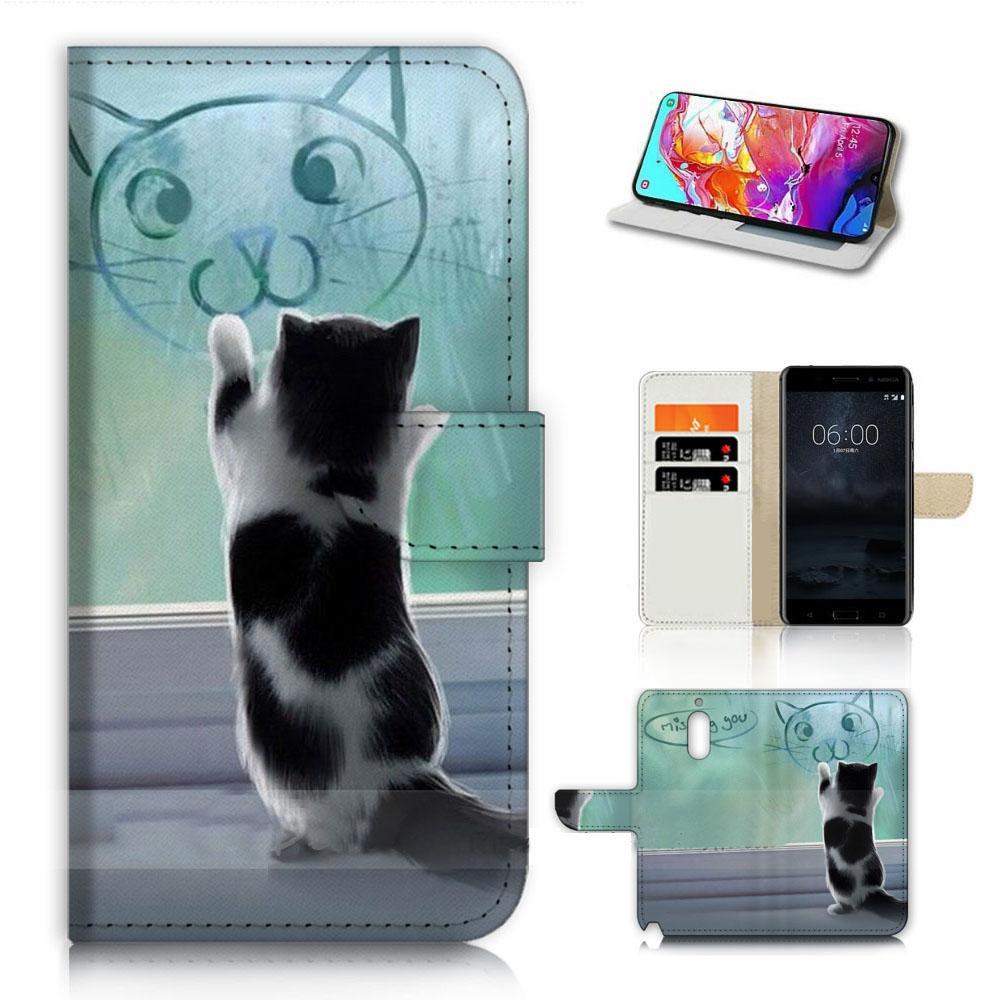 Cat TPU Phone Wallet Case Cover For Telstra Evoke Plus 2 - (21196)