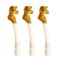 3x Urban Dog Ceramic Hanging Spoon Animal Stirrer For Coffee Cup/Mug Caramel