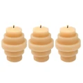 3x Urban Stacked 6cm Vanilla Scented Candle Home Fragrance Tabletop Decor Honey