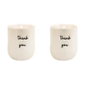 2x Urban Positivity Quote 9cm Vanilla Scented Wax Candle Thank You Home Decor