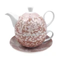 Urban 19cm Boho Ceramic Tea For One Drinking Pot/Cup Drinkware w/ Handle Pink