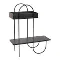 Urban Levi 76cm Metal Side Table Bedroom/Living Room Home Decor Furniture Black