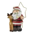 Urban 38cm Ceramic Santa/Reindeer Holding Star Christmas Decor Figurine w/ Light