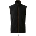 Premier Mens Artisan Fleece Oversized Gilet (Black/Brown) (3XL)