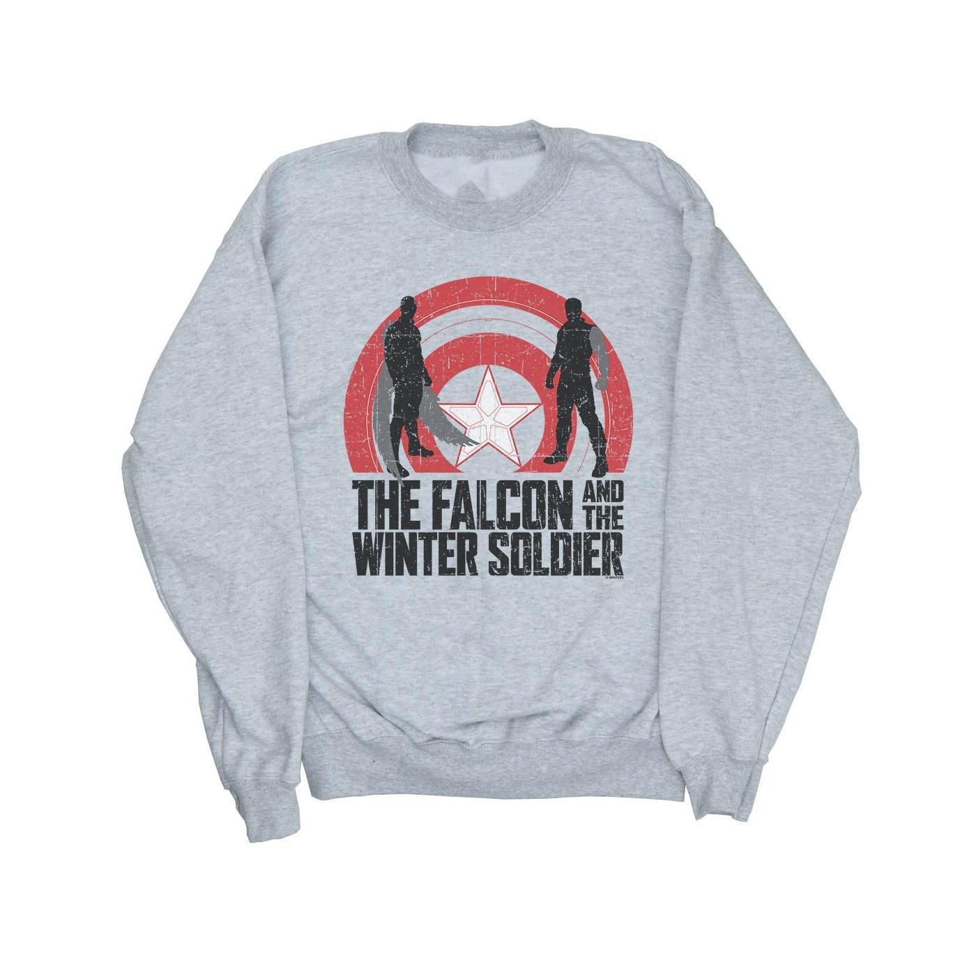 Marvel Womens/Ladies The Falcon And The Winter Soldier Shield Silhouettes Sweatshirt (Sports Grey) (L)