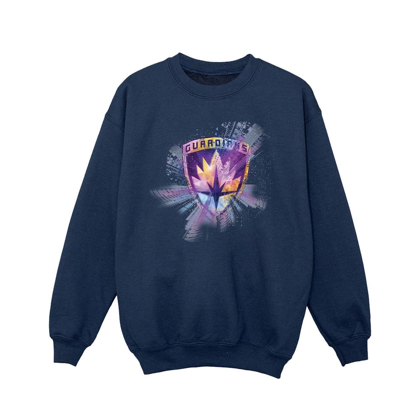 Marvel Girls Guardians Of The Galaxy Abstract Star Lord Sweatshirt (Navy Blue) (5-6 Years)