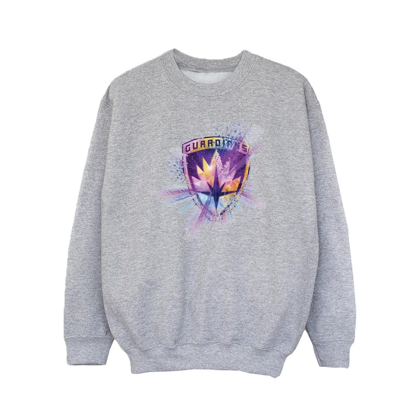 Marvel Girls Guardians Of The Galaxy Abstract Star Lord Sweatshirt (Sports Grey) (5-6 Years)