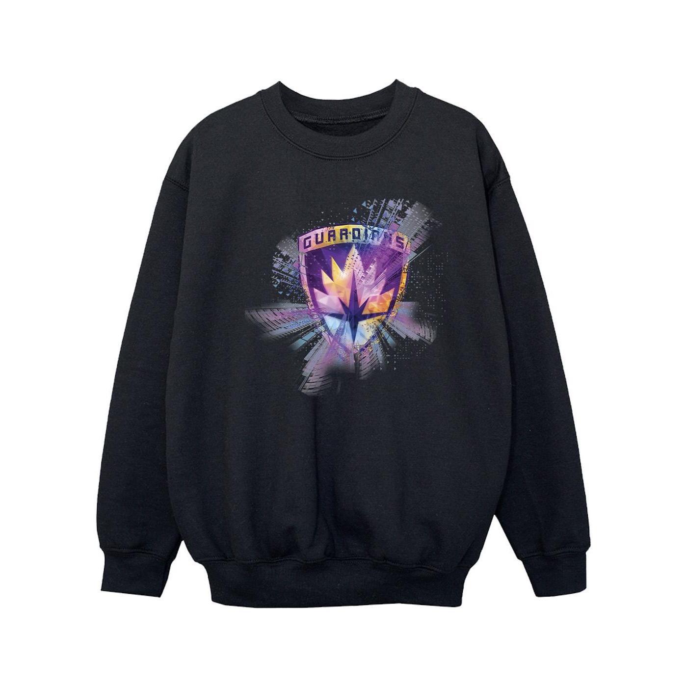 Marvel Girls Guardians Of The Galaxy Abstract Star Lord Sweatshirt (Black) (7-8 Years)