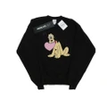 Disney Girls Pluto Love Heart Sweatshirt (Black) (5-6 Years)