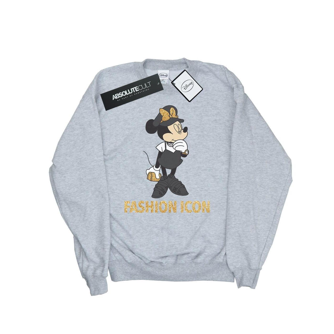 Disney Girls Minnie Mouse Fashion Icon Sweatshirt (Sports Grey) (5-6 Years)