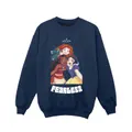 Disney Girls Princess Fearless Sweatshirt (Navy Blue) (7-8 Years)