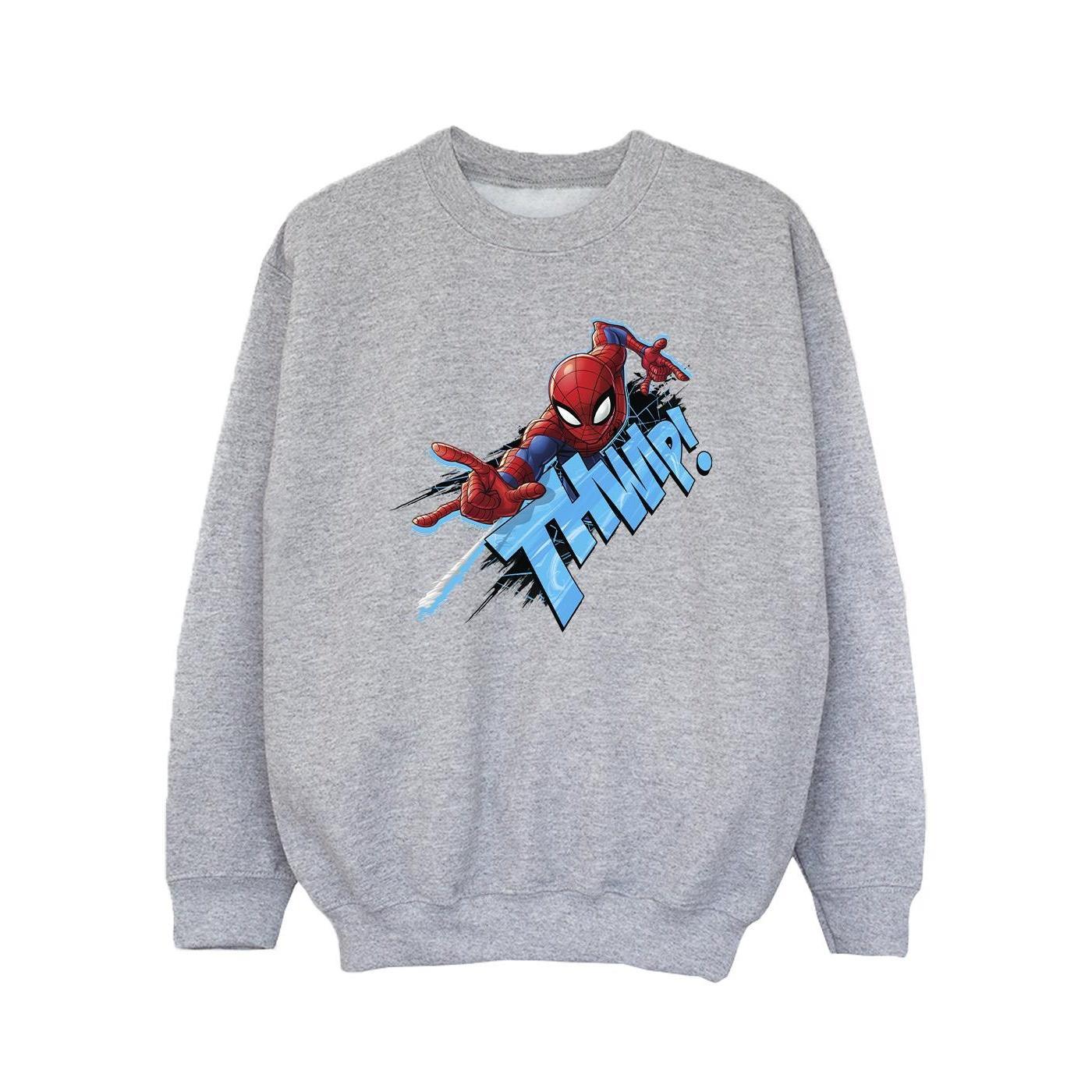 Marvel Girls Spider-Man Thump Sweatshirt (Sports Grey) (12-13 Years)