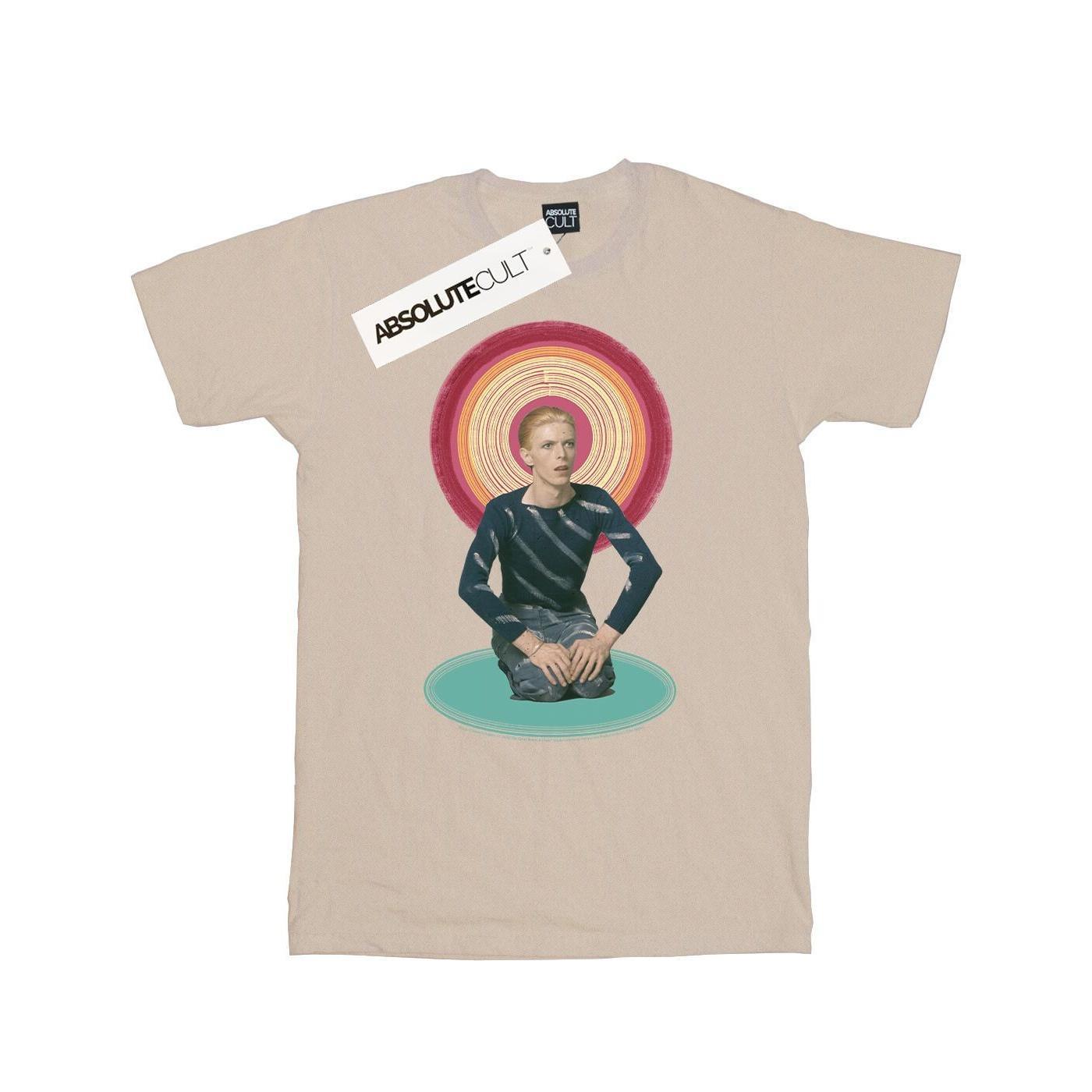 David Bowie Womens/Ladies Kneeling Halo Cotton Boyfriend T-Shirt (Sand) (M)
