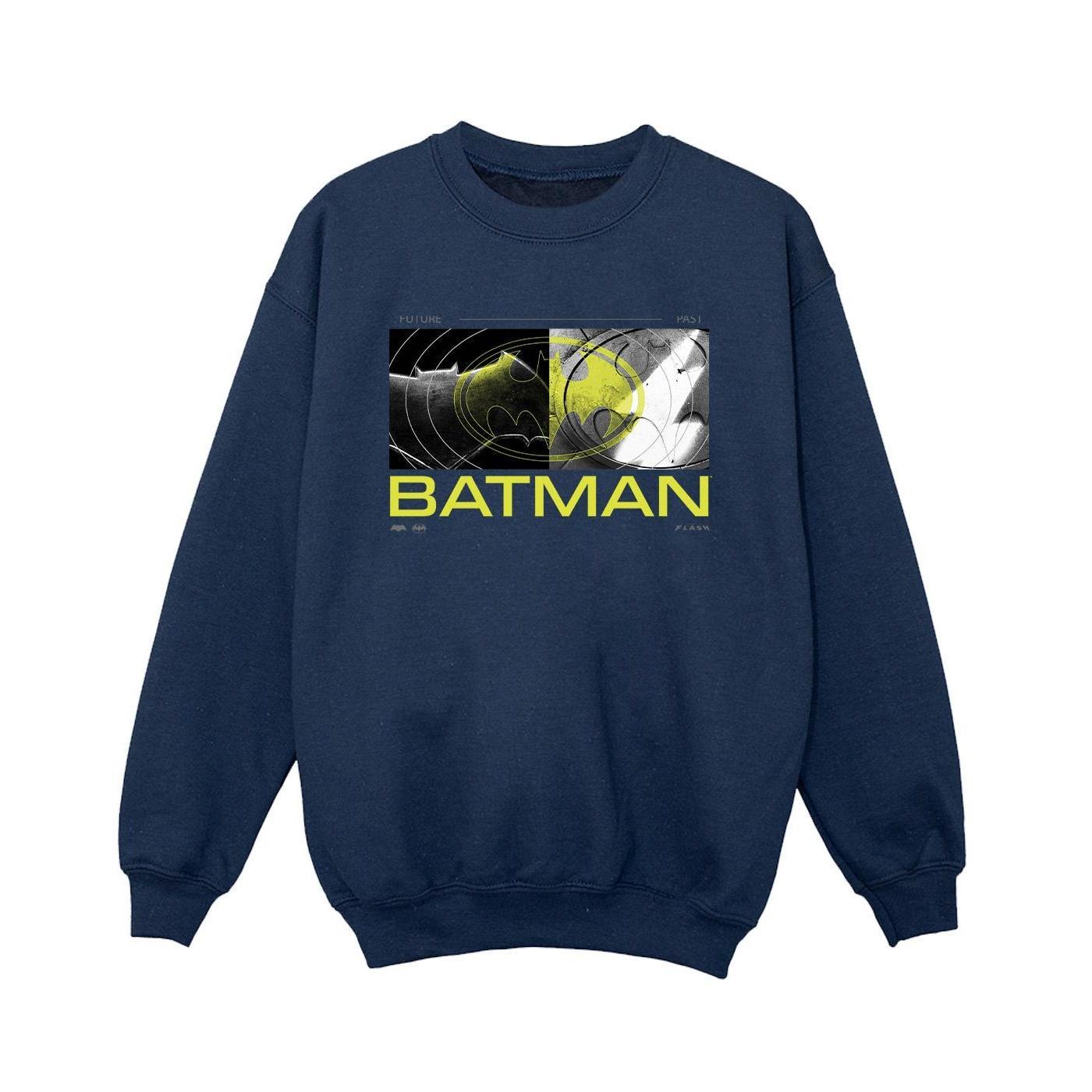 DC Comics Boys The Flash Batman Future To Past Sweatshirt (Navy Blue) (3-4 Years)