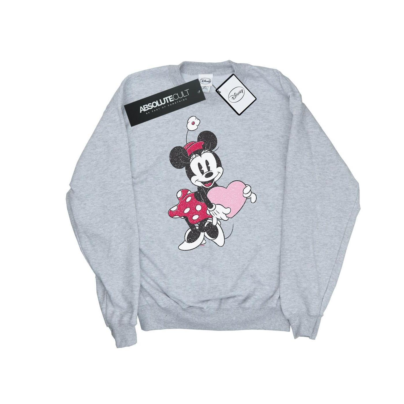 Disney Boys Minnie Mouse Love Heart Sweatshirt (Sports Grey) (12-13 Years)