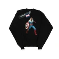 Marvel Girls Falcon Is Captain America Sweatshirt (Black) (9-11 Years)