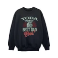 Star Wars Girls Mandalorian Yoda Dad Sweatshirt (Black) (9-11 Years)