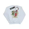 Tom And Jerry Girls Christmas Surprise Sweatshirt (White) (5-6 Years)