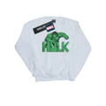 Marvel Girls Hulk Pixelated Sweatshirt (White) (7-8 Years)
