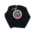 Marvel Girls Captain America Sam Wilson Shield Sweatshirt (Navy Blue) (12-13 Years)