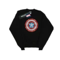 Marvel Girls Captain America Pixelated Shield Sweatshirt (Black) (12-13 Years)