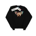 DC Comics Girls Wonder Woman 84 Symbol Crossed Arms Sweatshirt (Black) (3-4 Years)