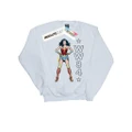 DC Comics Girls Wonder Woman 84 Standing Logo Sweatshirt (White) (9-11 Years)