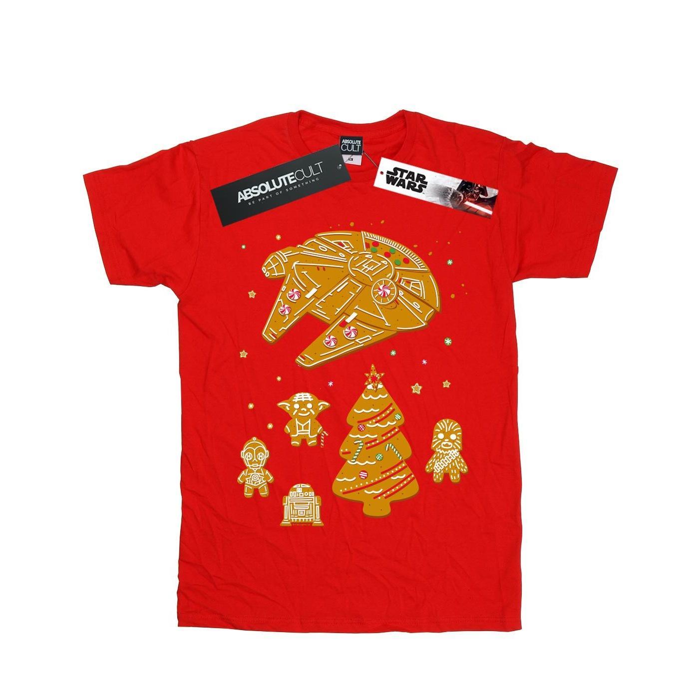 Star Wars Mens Gingerbread Rebels T-Shirt (Red) (L)