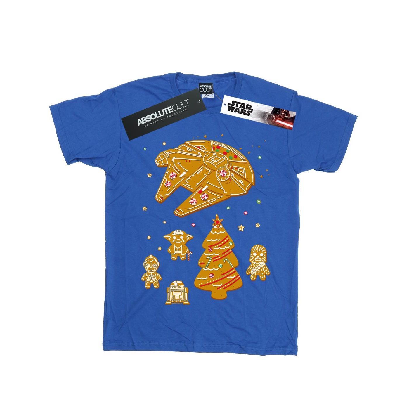 Star Wars Mens Gingerbread Rebels T-Shirt (Royal Blue) (L)