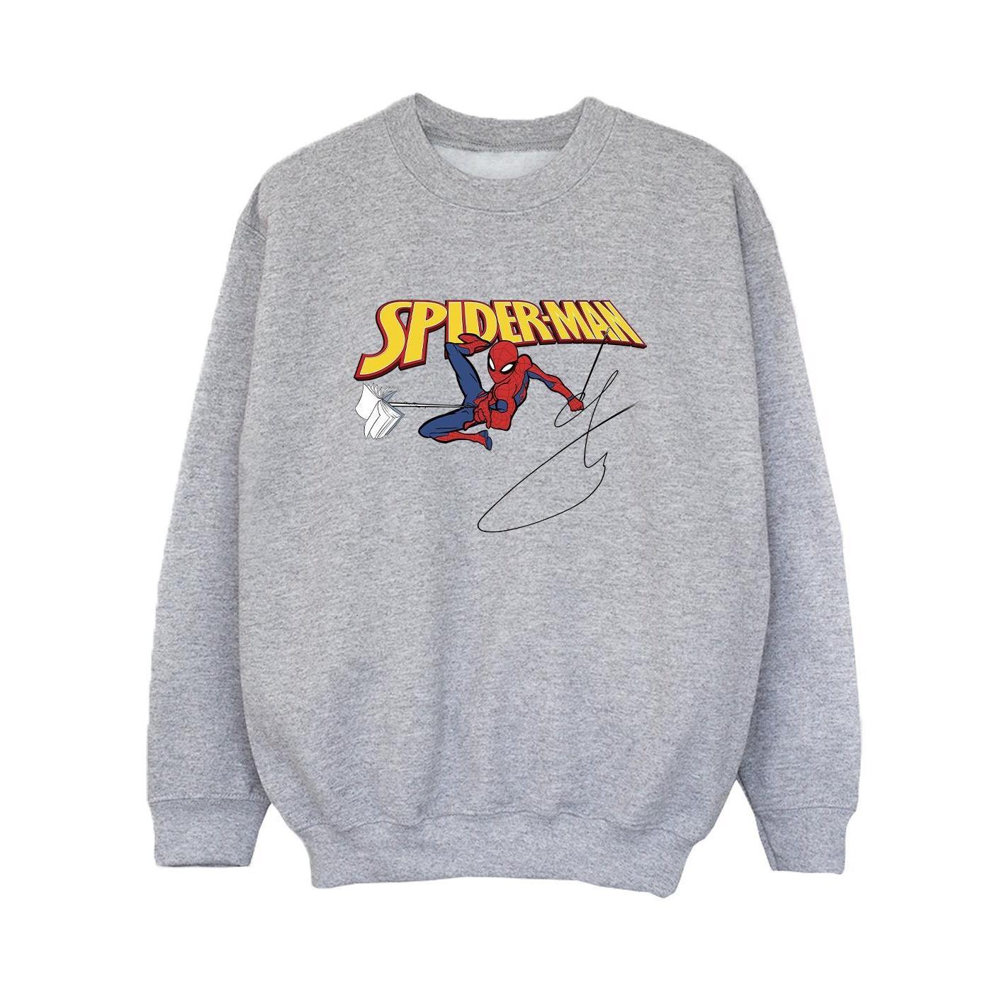 Marvel Boys Spider-Man With A Book Sweatshirt (Sports Grey) (3-4 Years)