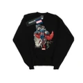 Marvel Girls Captain America Falcon Evolution Sweatshirt (Black) (7-8 Years)