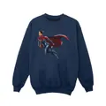 DC Comics Girls The Flash Supergirl Sweatshirt (Navy Blue) (7-8 Years)