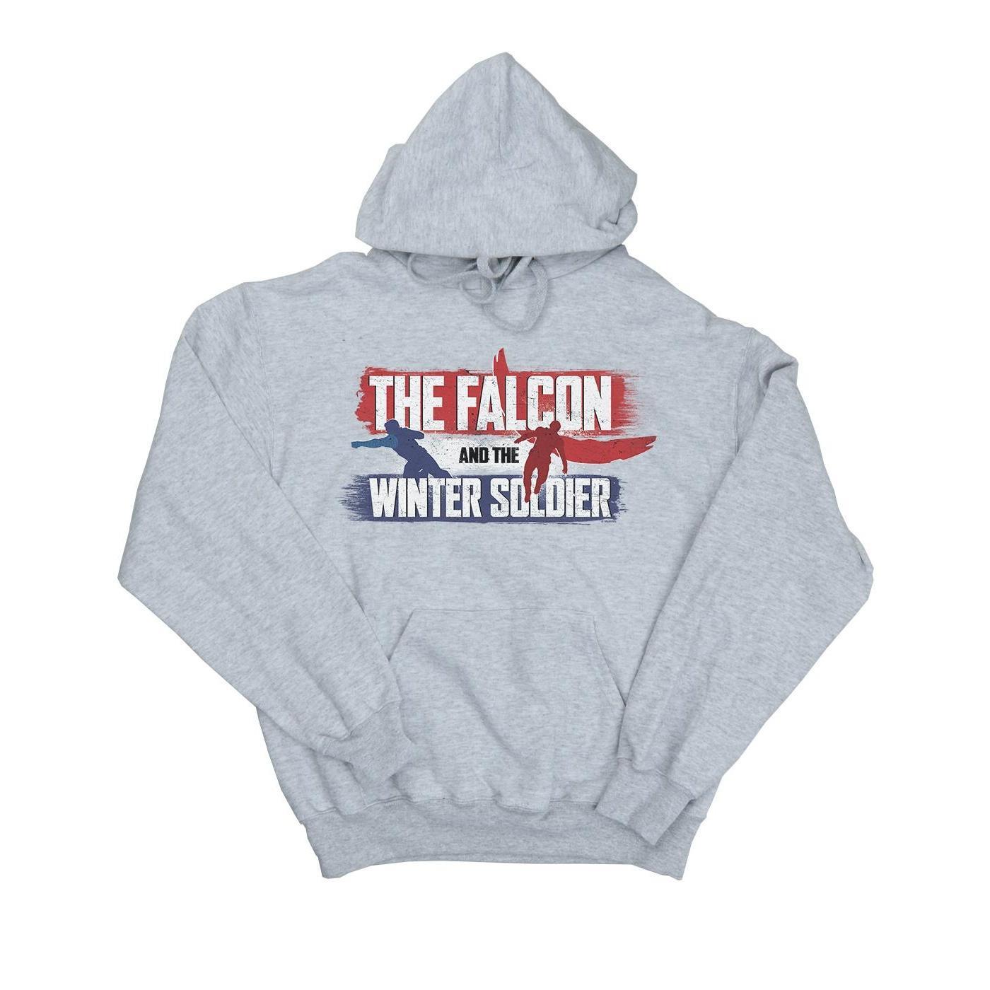 Marvel Womens/Ladies The Falcon And The Winter Soldier Action Logo Hoodie (Sports Grey) (XL)