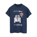 Star Wars Womens/Ladies R2D2 Greatest Mum Cotton Boyfriend T-Shirt (Navy Blue) (XXL)