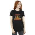 Scooby Doo Womens/Ladies Palm Trees Cotton Boyfriend T-Shirt (Black) (XL)