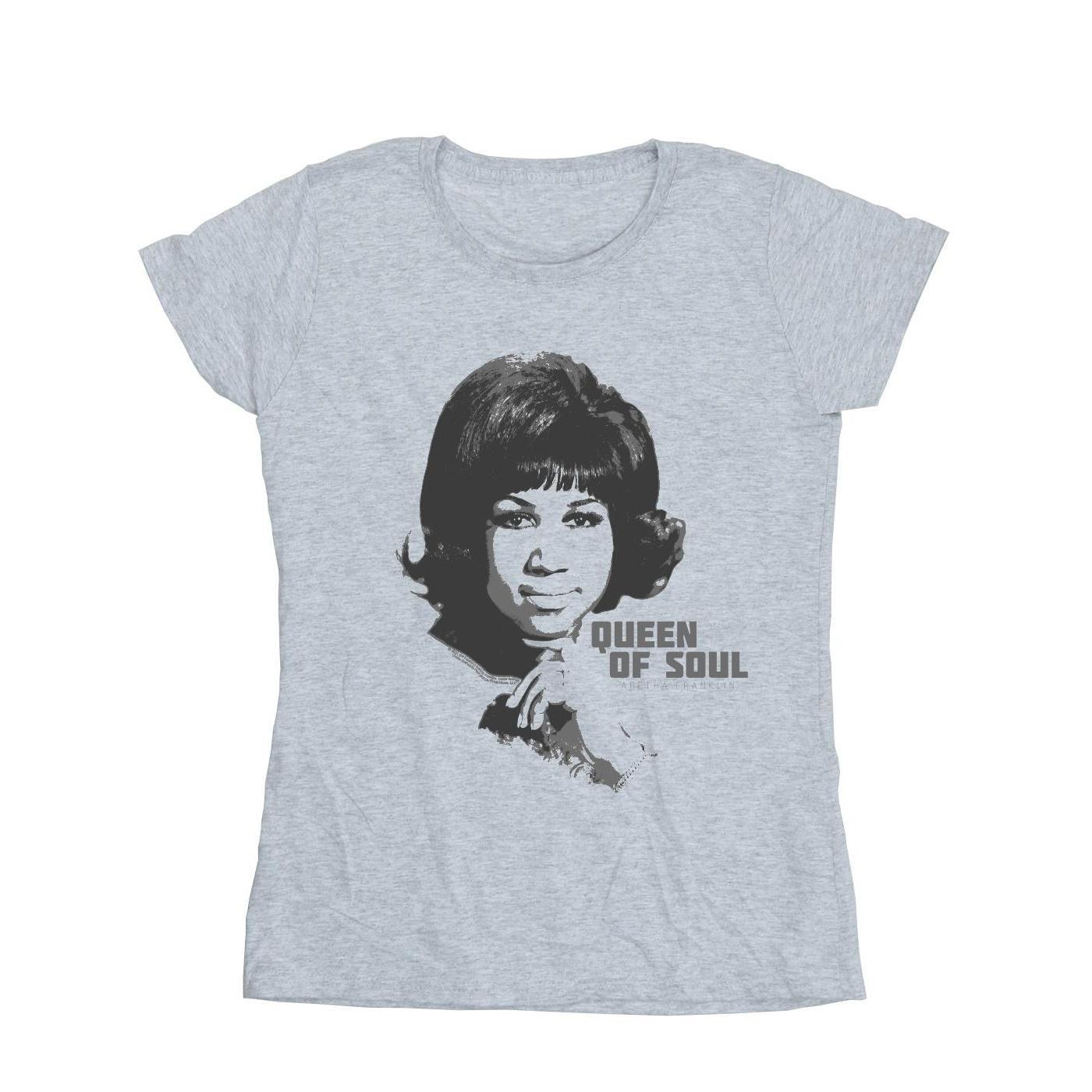 Aretha Franklin Womens/Ladies Queen Of Soul Cotton T-Shirt (Sports Grey) (L)