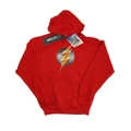 DC Comics Boys Justice League Movie Flash Emblem Hoodie (Red) (7-8 Years)