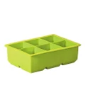 Silicone King Ice Cube Tray, 6 Cup (Green)