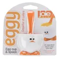 Eggy Egg Cup & Spoon (White/Orange) - 10.2x5x20.3cm