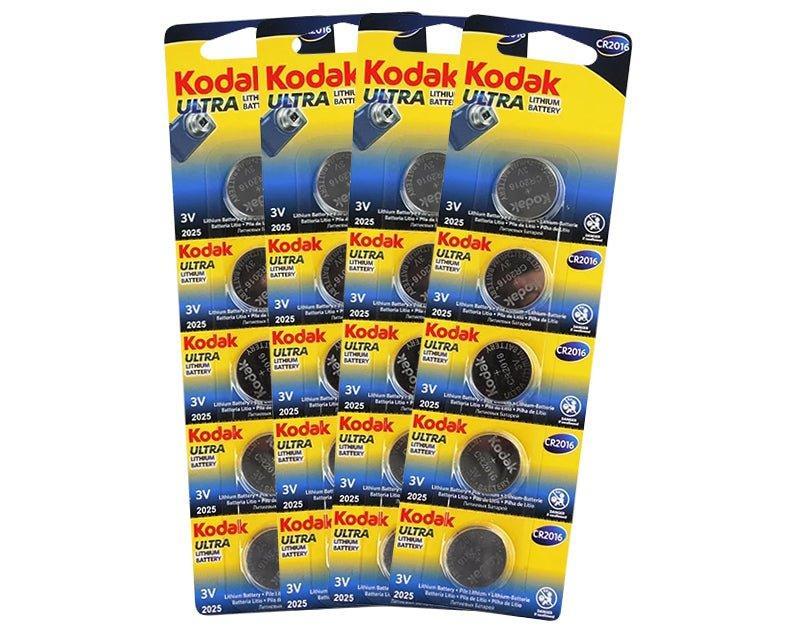 10 Pack Kodak CR2025 50 - BULK Ultra Lithium 3V Button Batteries
