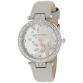 Michael Kors MK6807 Ladies' Stainless Steel Leather Strap Quartz Wristwatch - Water Resistant, 33mm Case, Mineral Dial