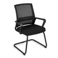 Giantex Ergonomic Office Chair Conference Reception Chair w/Upholstered Seat Mesh Executive Chair