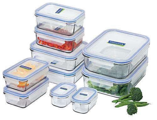 Tempered Glass Container Set, 10 Piece