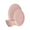 Classic Collection, 12 Piece Stoneware Dinner Set (Pink)