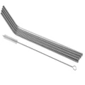 Stainless Steel Straws With Cleaning Brush, Set Of 4