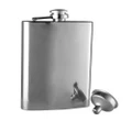 Classic Polished Hip Flask With Funnel - 236mL