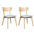 Oxley Set of 2 Mint and Oak Dining chair