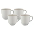 Classic Collection Stoneware Mugs,, Set of 4 (Cream) - 400mL