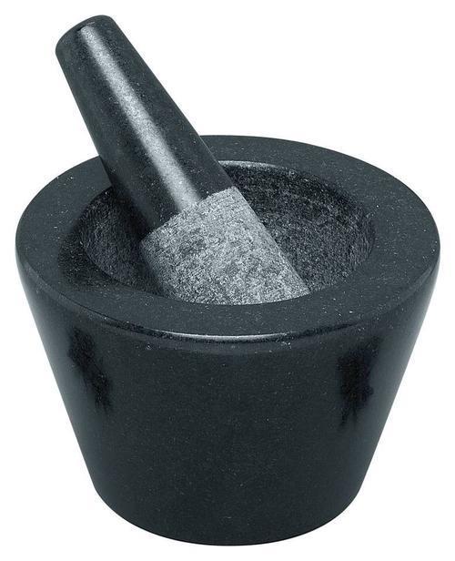 Mini Conical Black Granite Mortar & Pestle 13cm