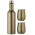 Double Wall Insulated Wine Traveller Set (Champagne Gold)
